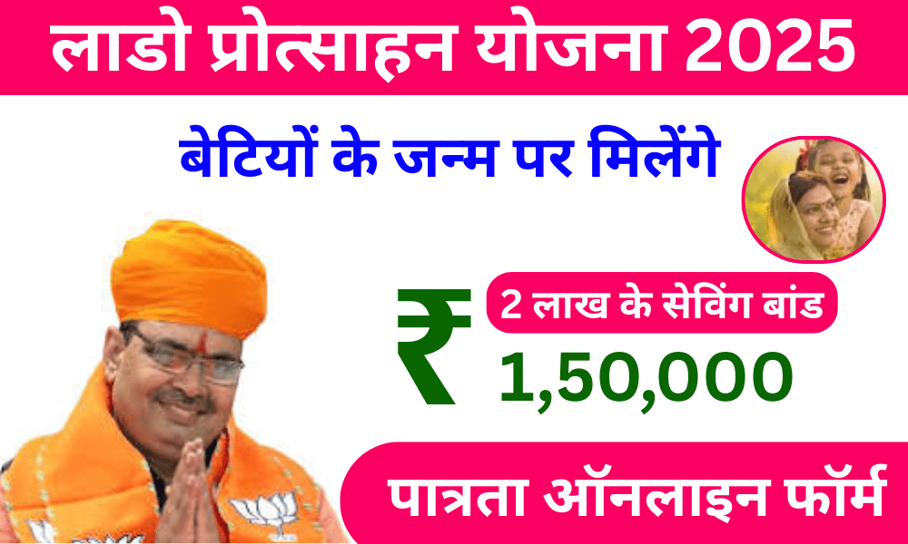 लाडो प्रोत्साहन योजना 2025: बेटियों को मिलेंगे 1 लाख रुपये, आवेदन शुरू